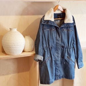 Forever 21 Shearling Denim Parka